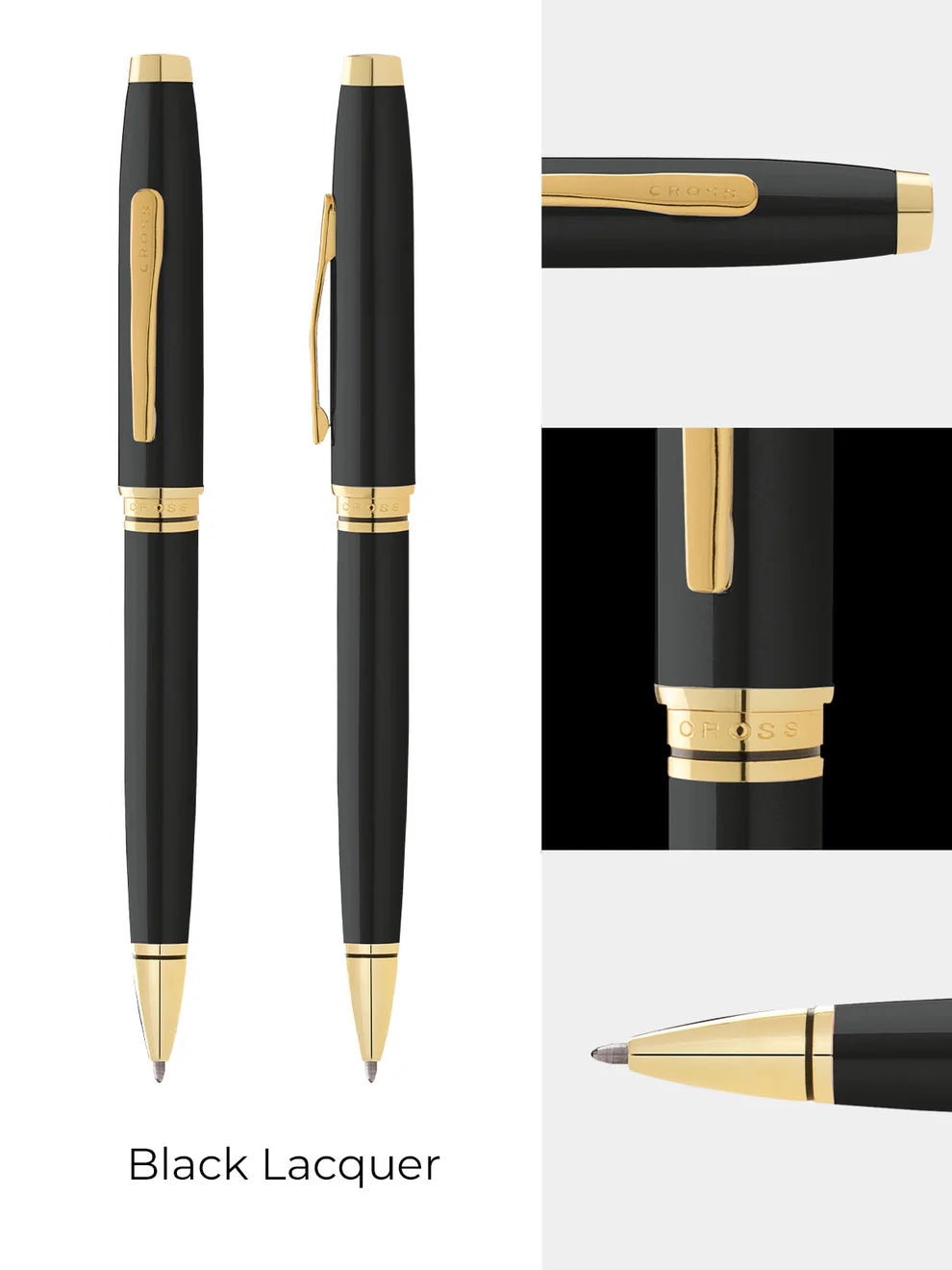 Cross Coventry Black Lacquer with Gold-Tone Ballpoint Pen AT0662-11