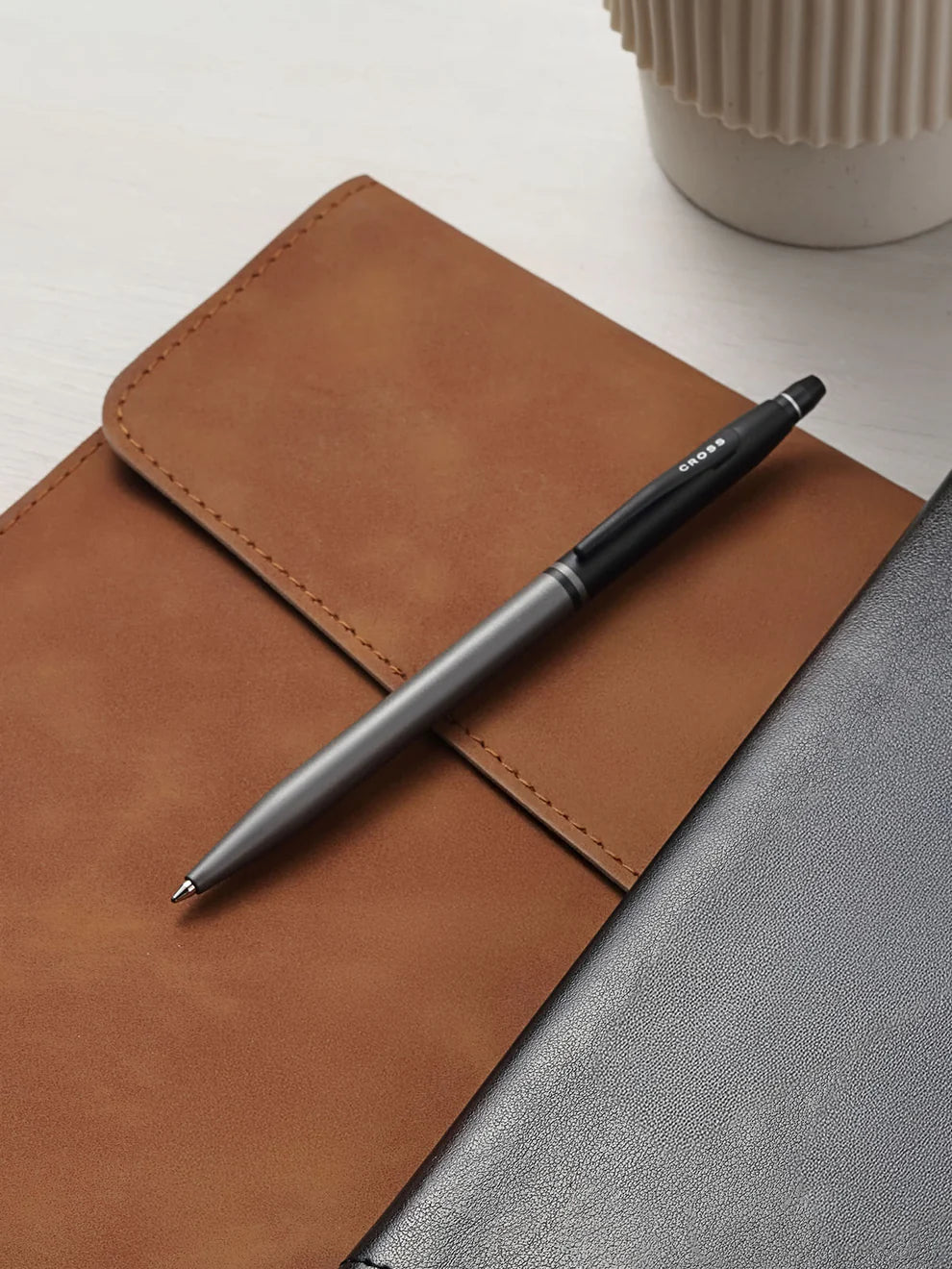 Cross AT0622-127 Click™ Tuxedo Satin Metallic Gray Ballpoint Pen