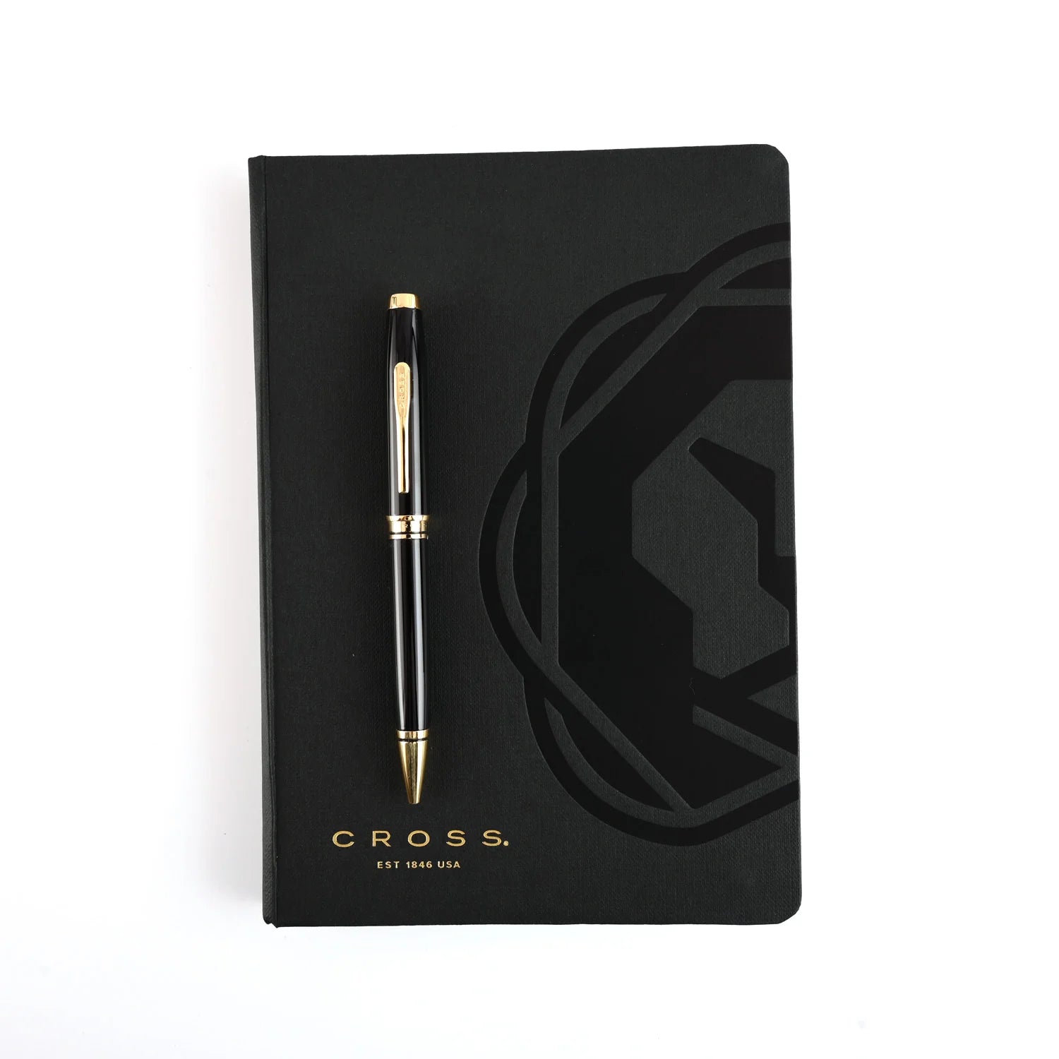 Cross AT0662-11 Coventry Black GT Ball Pen with Black A5 Notebook