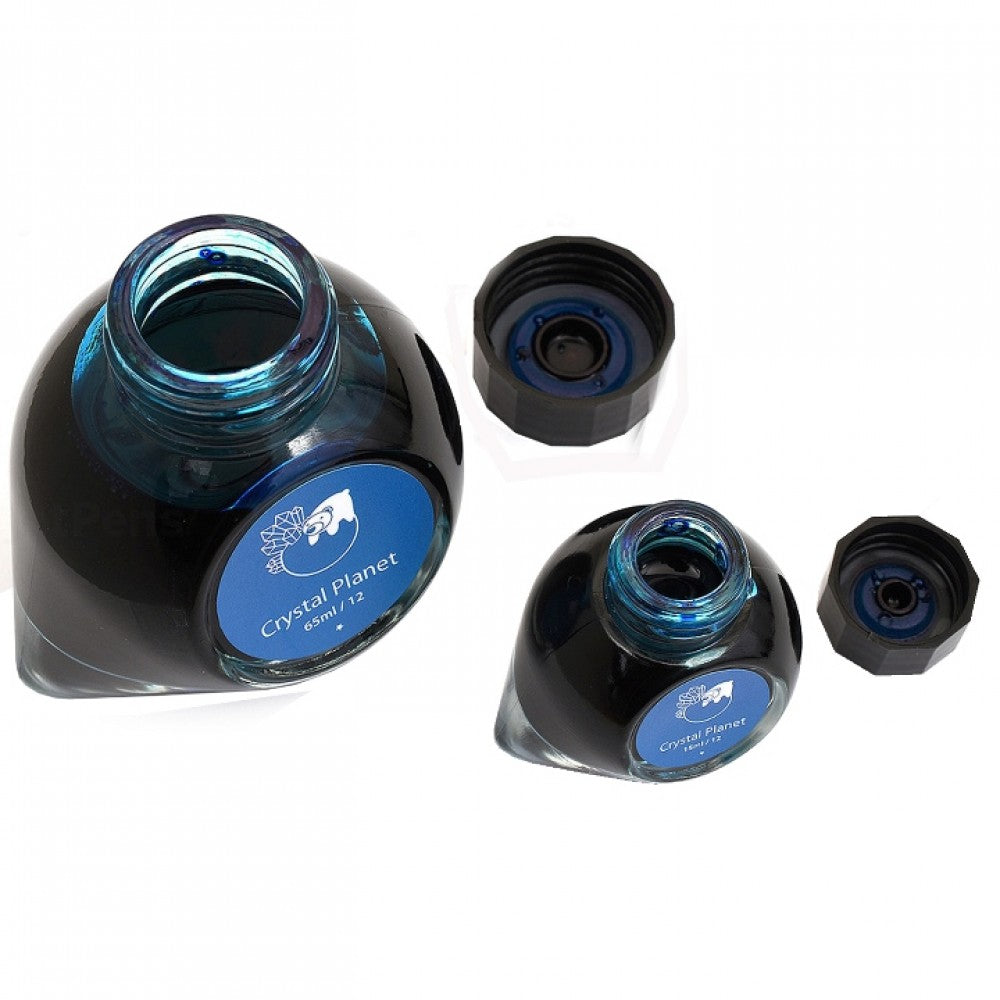Colorverse | Spaceward Series | Season 1 | Crystal Planet | Fountain Pen Ink | Blue | 65ml and 15ml | 2 Bottle Set - penpencilink