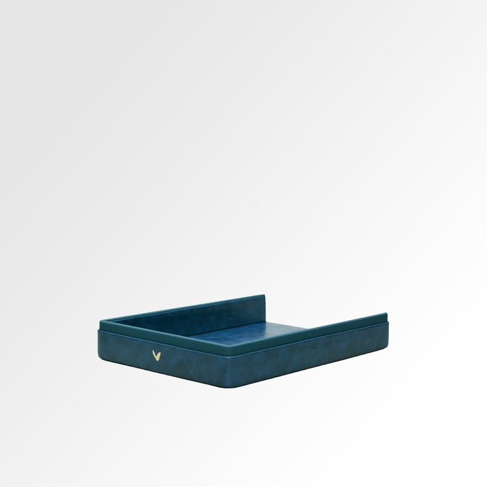 Unmet Desire A4 Paper Tray / Letter Tray | Faux Leather | Moderno | Blue