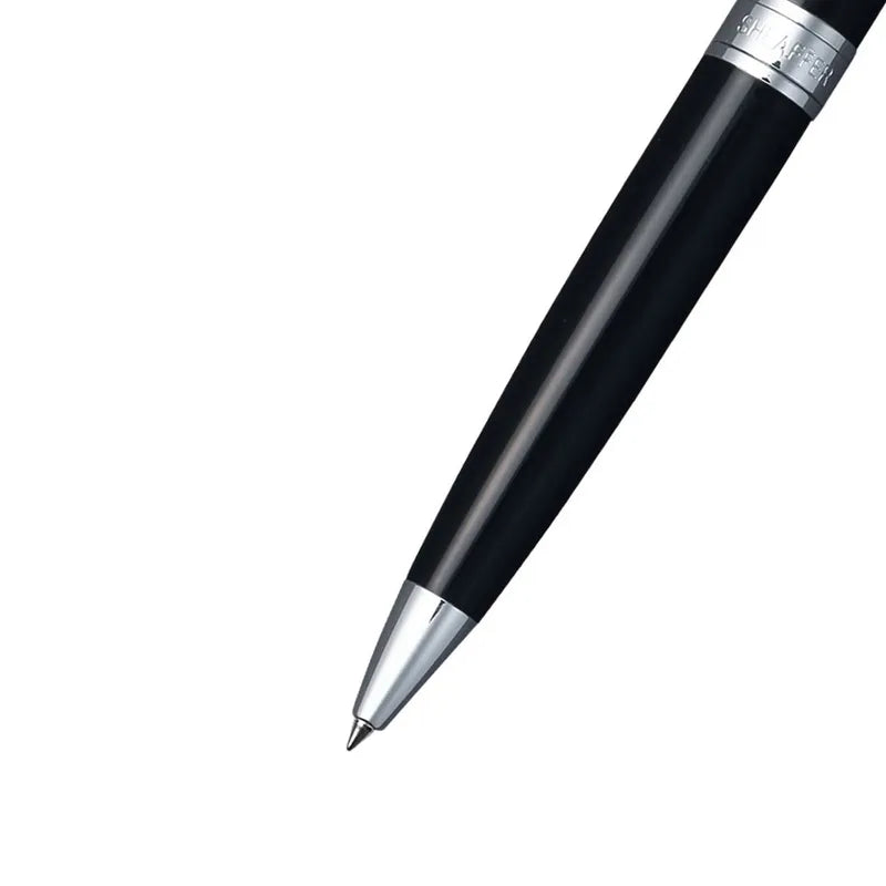 Sheaffer 9312 Gift Set 300 Glossy Black with Chrome Trims Ballpoint Pen with Business Card Holder