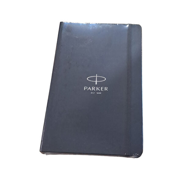 Parker Fusion Shiny Chrome GT Ball Pen with Black Large Notebook