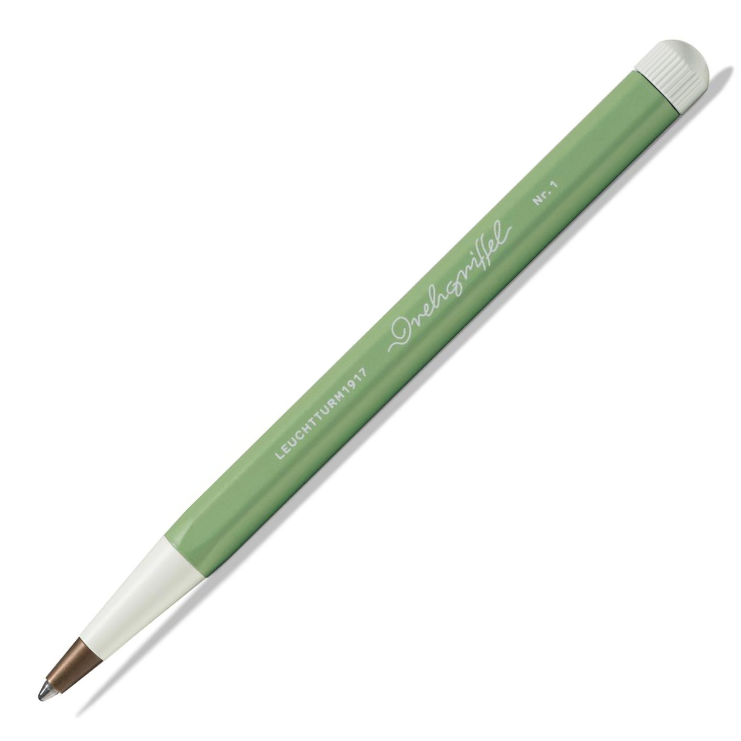 LEUCHTTURM1917 Gel Pen with Document Proof Black Ink | Drehgriffel No. 1 |Sage Green| Twist Mechanism