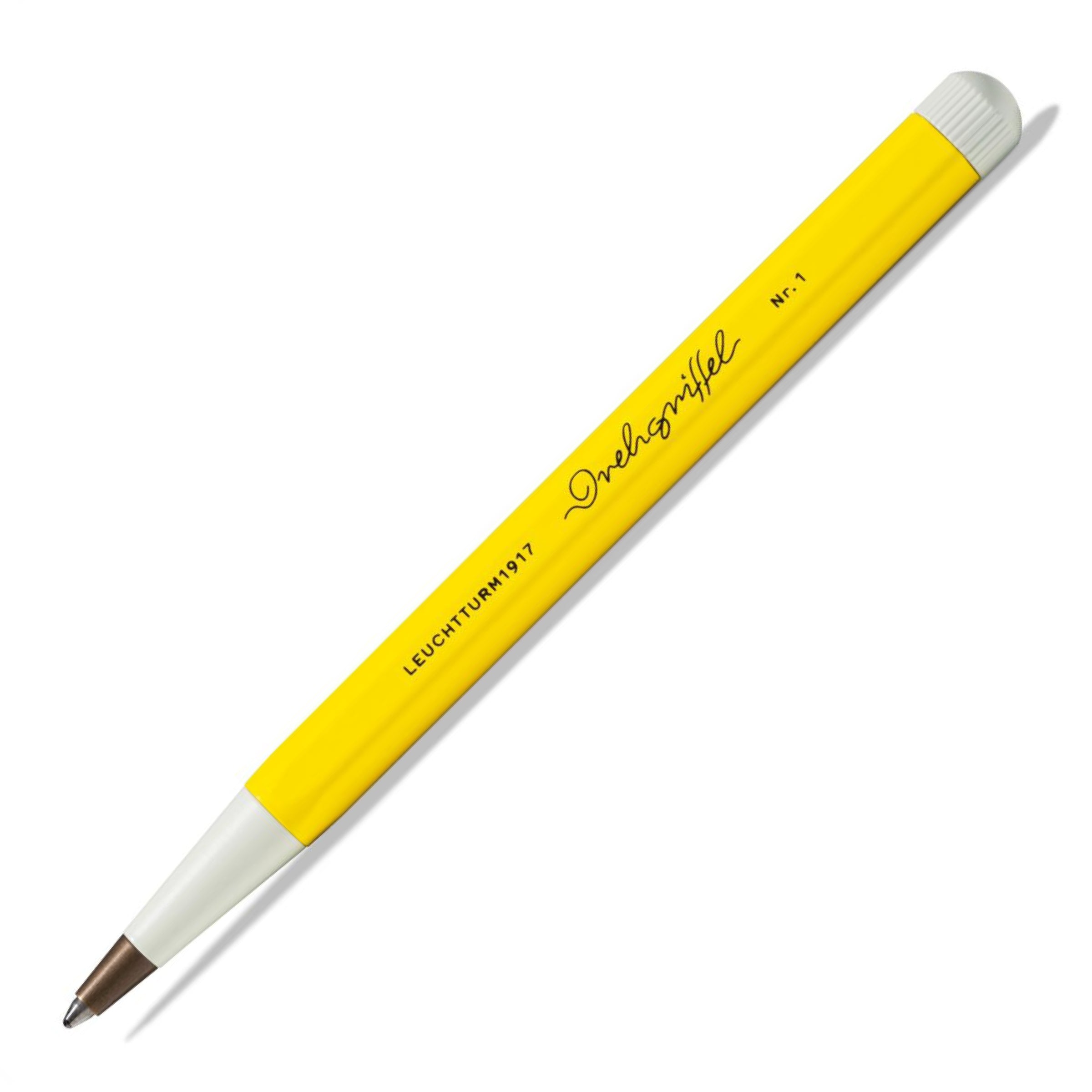LEUCHTTURM1917 Gel Pen with Document Proof Black Ink | Drehgriffel No. 1 | Lemon Yellow| Twist Mechanism