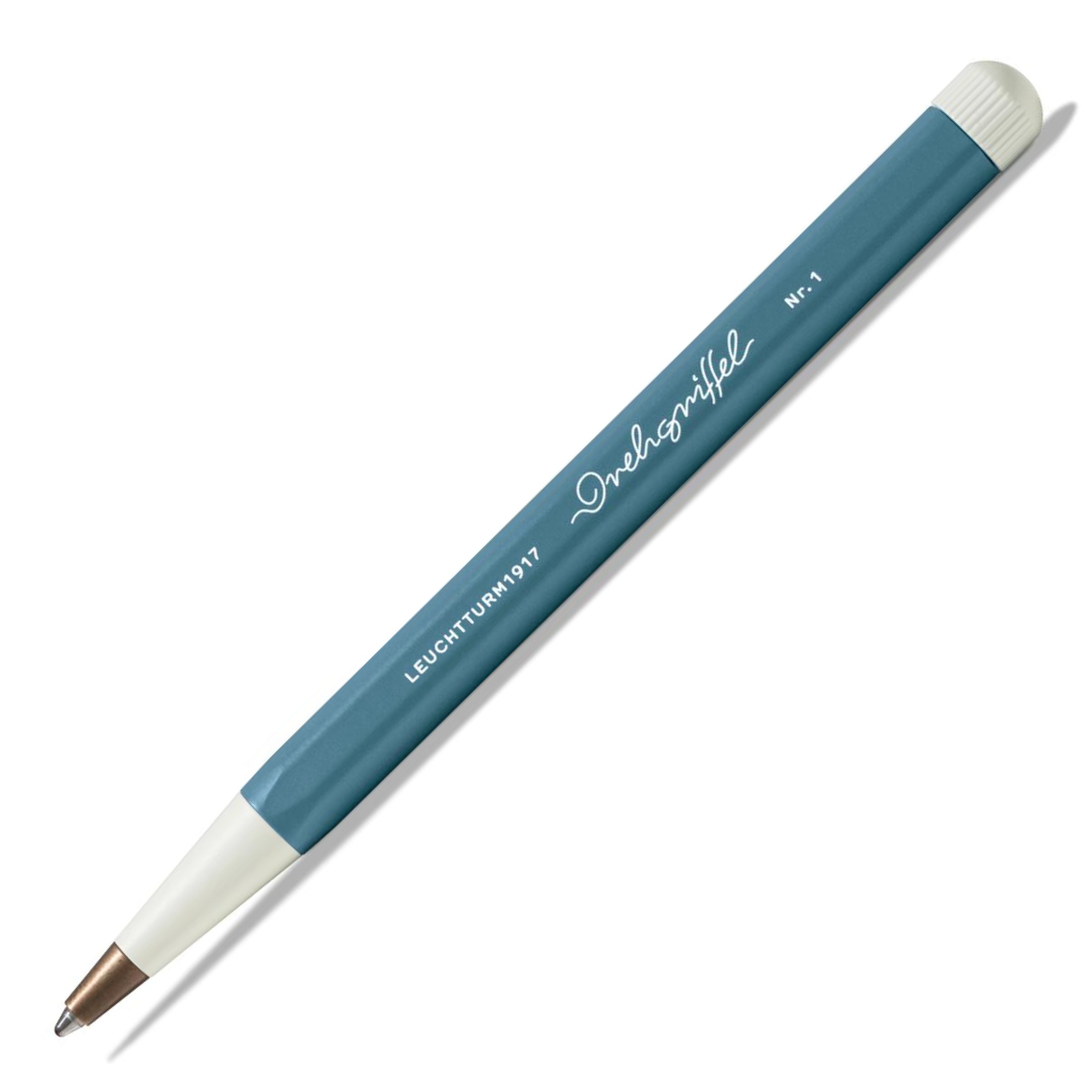 LEUCHTTURM1917 Gel Pen with Document Proof Black Ink | Drehgriffel No. 1 | Stone Blue| Twist Mechanism