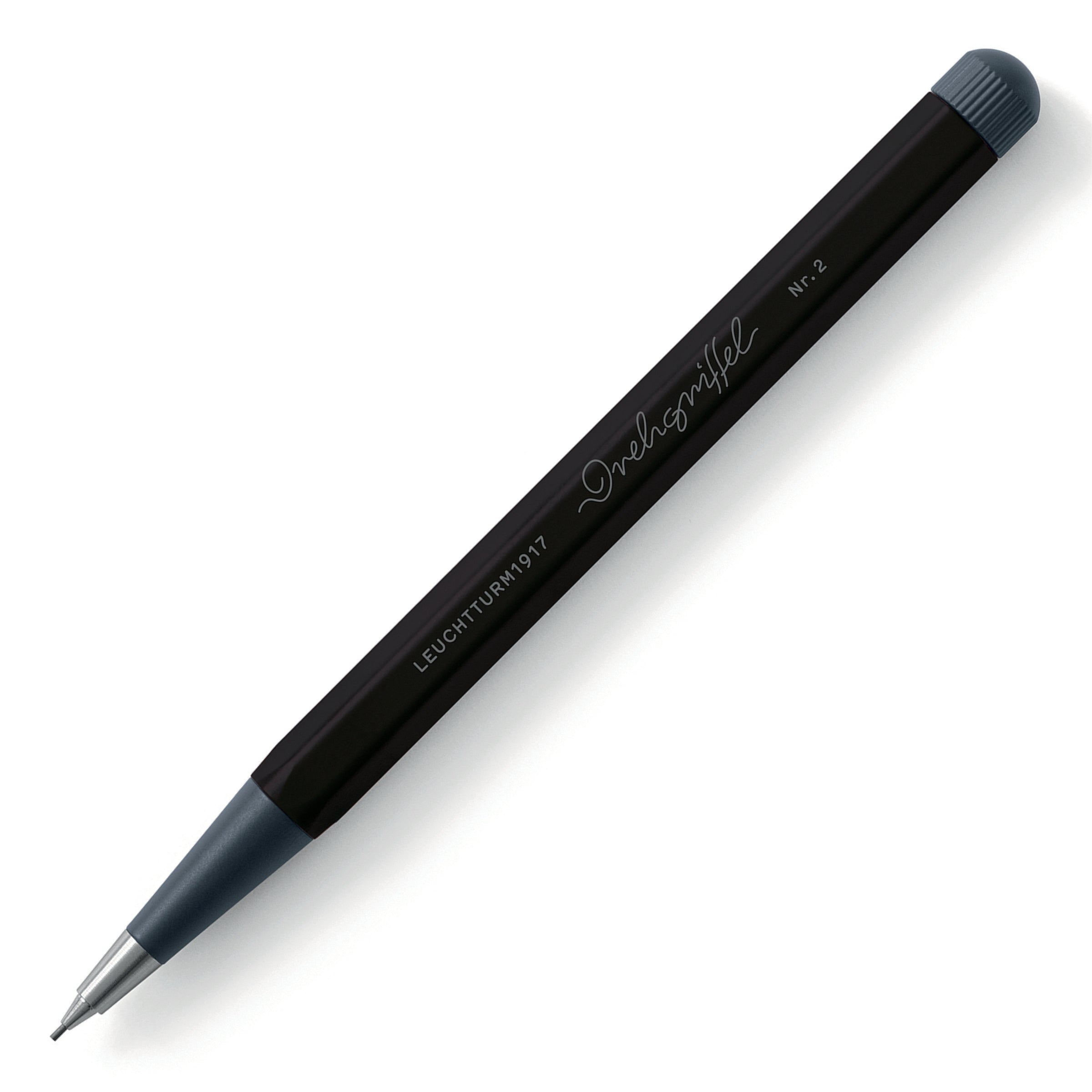 LEUCHTTURM1917 0.7mm Mechanical Clutch Pencil | Graphite HB Lead | Drehgriffel No. 2 | Black| Twist Mechanism
