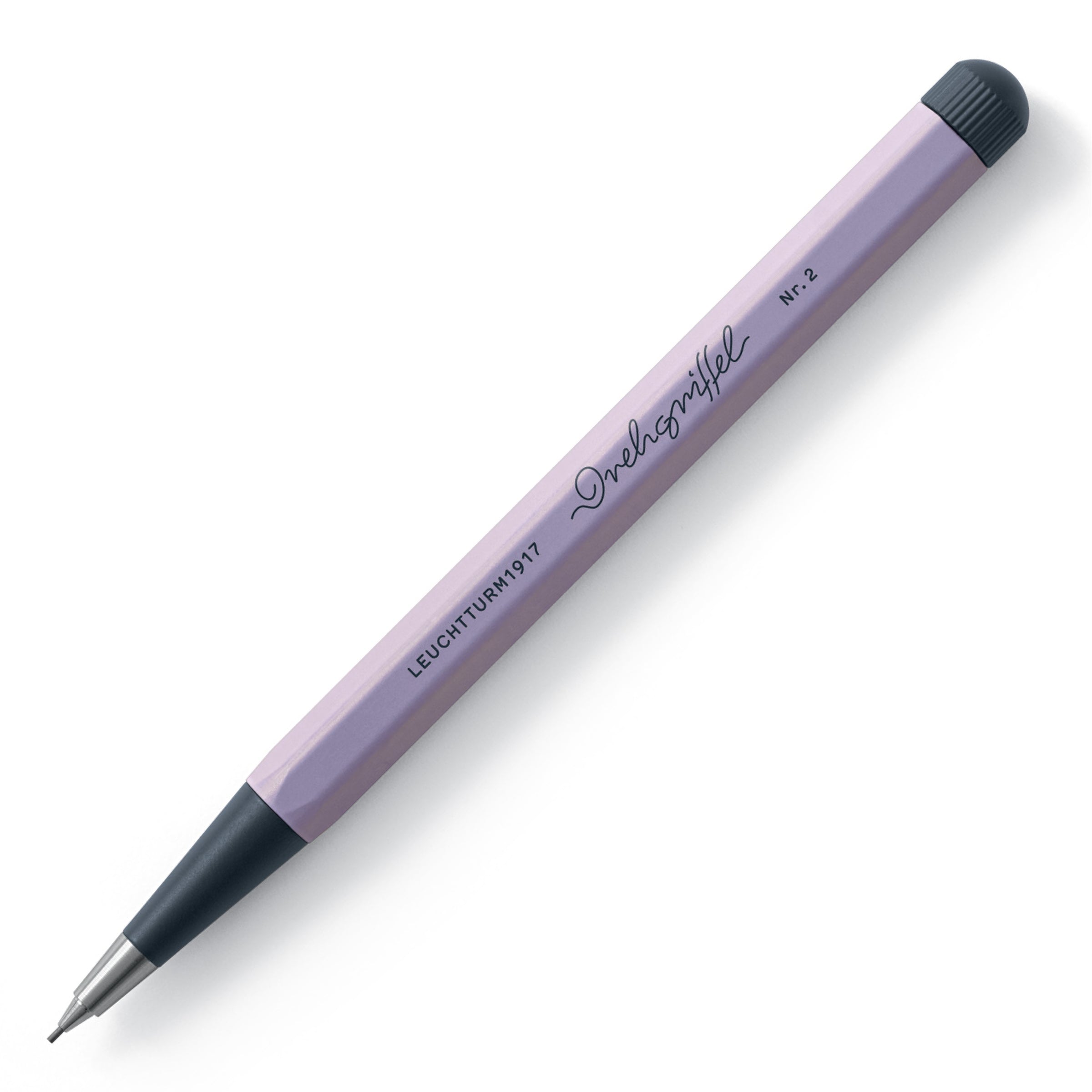 LEUCHTTURM1917 0.7mm Mechanical Clutch Pencil | Graphite HB Lead | Drehgriffel No. 2 | Lilac | Twist Mechanism