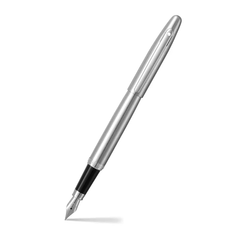 Sheaffer VFM 9426 Brushed Chrome With Chrome Trim Fountain Pen Medium Nib