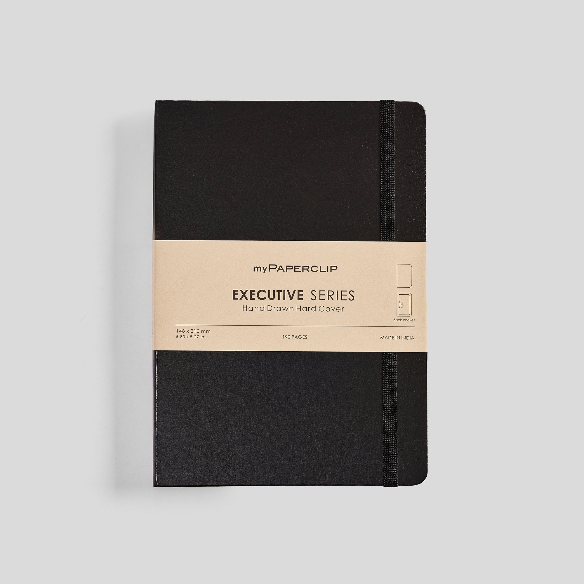 Executive Series Notebook (Hard Cover) - A5 (With Back Pocket)