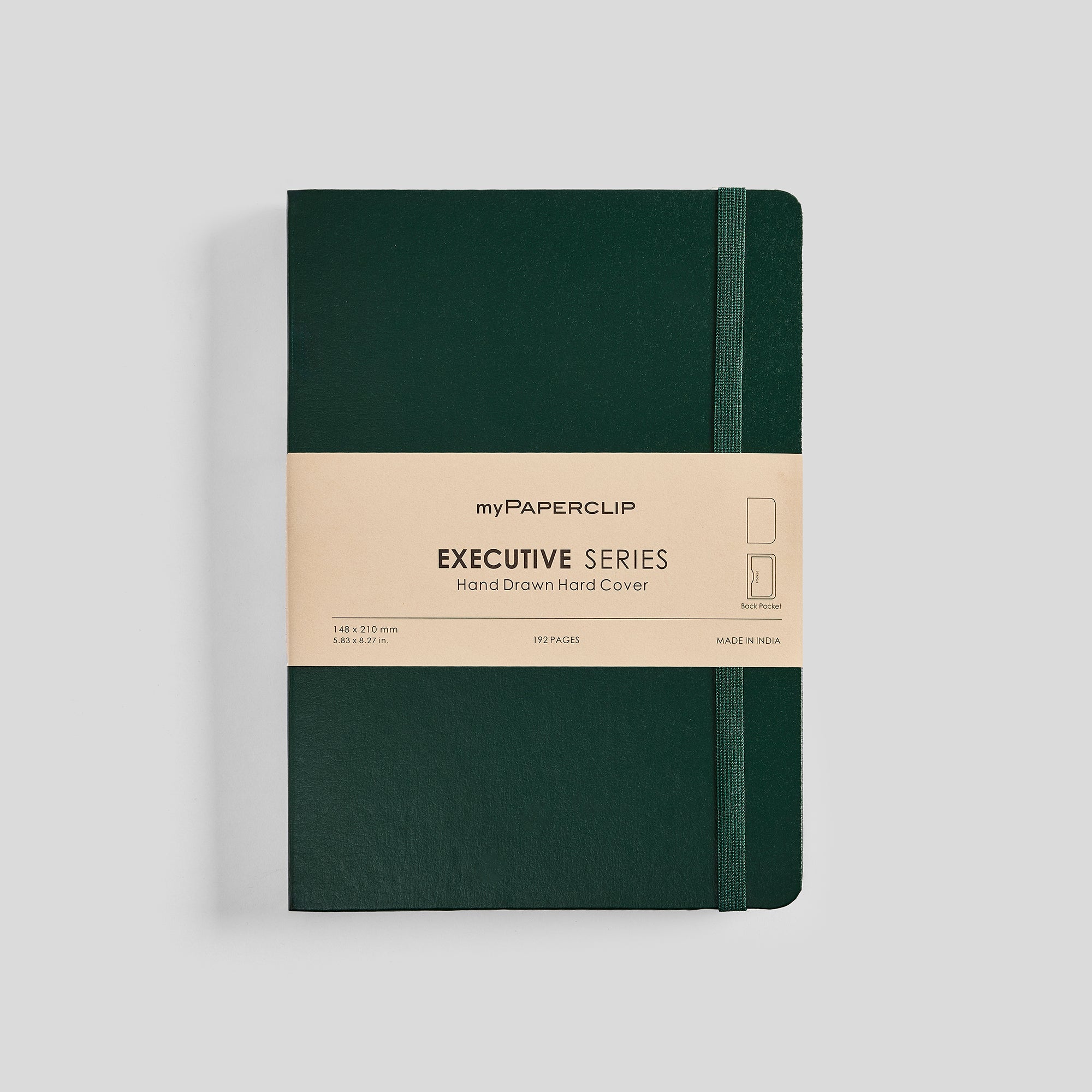 Executive Series Notebook (Hard Cover) - A5 (With Back Pocket)
