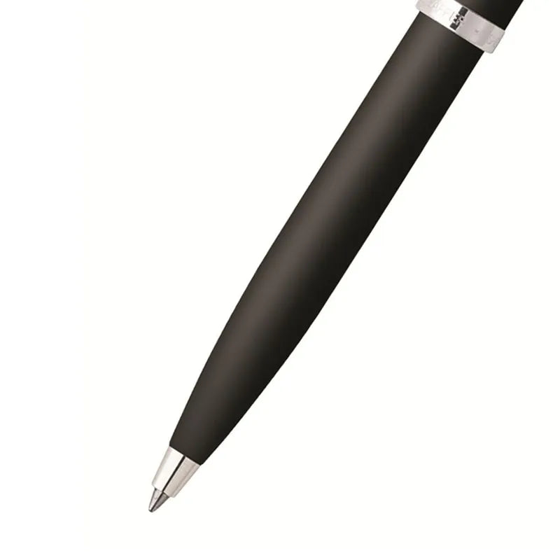 Sheaffer 9317 Gift Set 100 Matte Black with Chrome Trims Ballpoint Pen with Business Card Holder