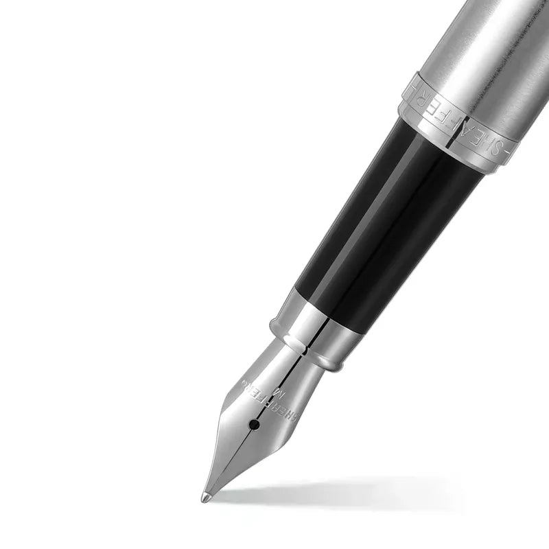 Sheaffer VFM 9426 Brushed Chrome With Chrome Trim Fountain Pen Medium Nib