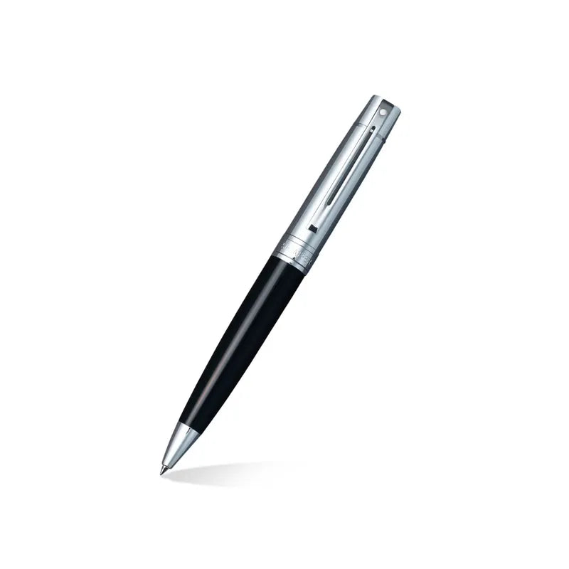 Sheaffer 9314 Gift Set 300 Glossy Black with Chrome Trims Ballpoint Pen with Business Card Holder