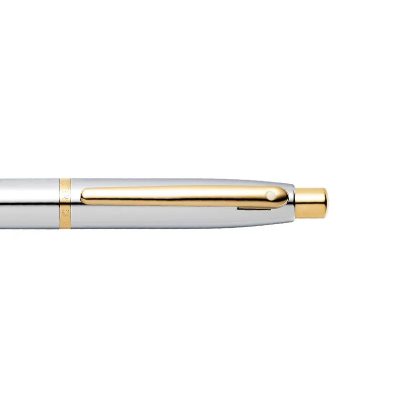 Sheaffer 9422 VFM Polished Chrome with Gold Plated Trim Ballpoint Pen