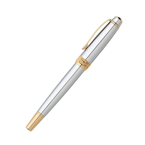 Cross AT0455-6 Bailey Medalist Polished Chrome with Gold Plated Trim Rollerball Pen
