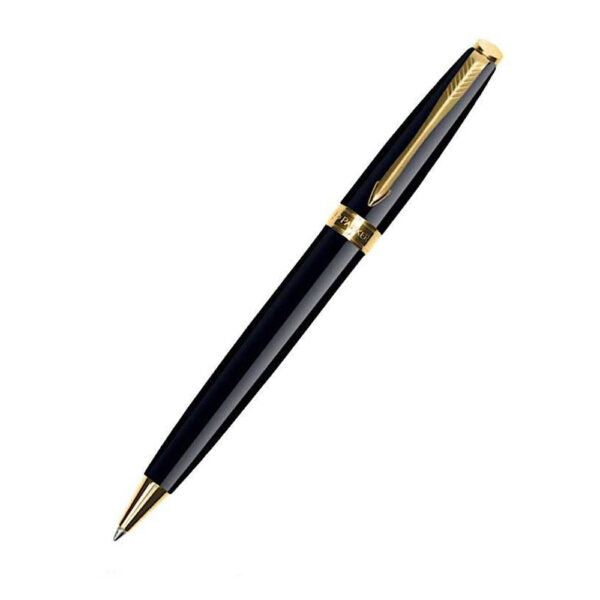 Parker Fusion Matte Black Gold Trim Ballpoint Pen