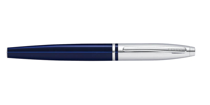 Cross AT0115-3 Calais™ Chrome & Blue Lacquer Rollerball Pen