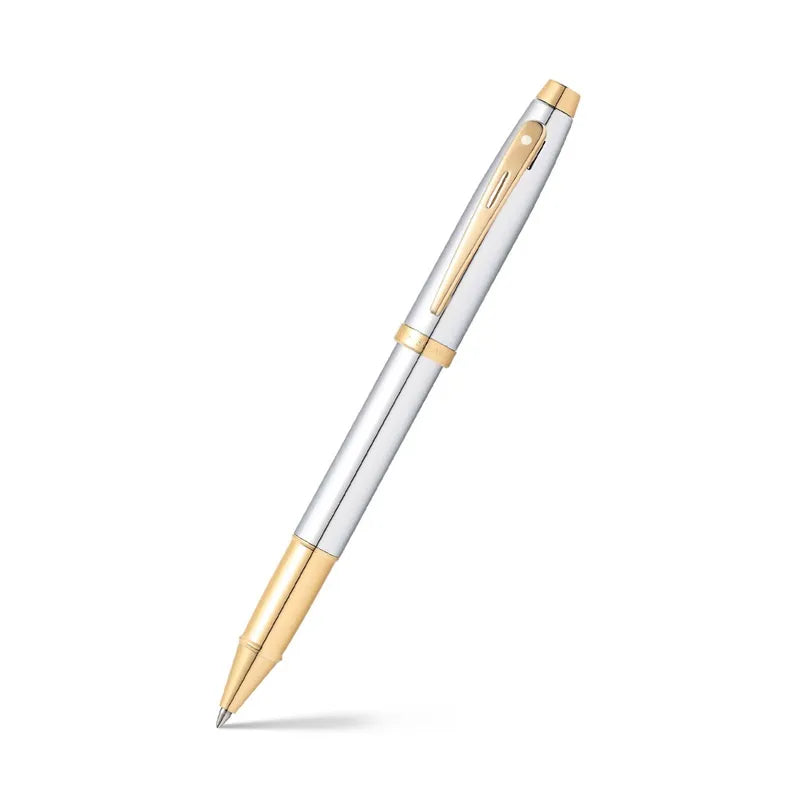 Sheaffer 9340 Gift 100 Bright Chrome with Gold Tone Trim Rollerball Pen