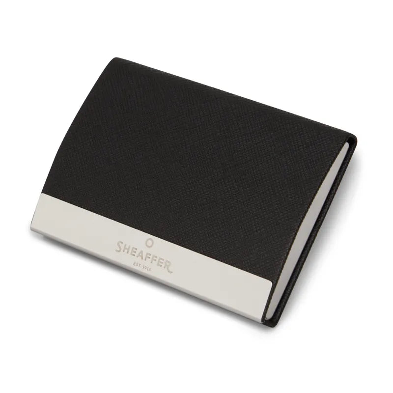 Sheaffer 9306 Gift Set 100 Brushed Chrome with Chrome Trims Ballpoint Pen with Business Card Holder | GIFT SET