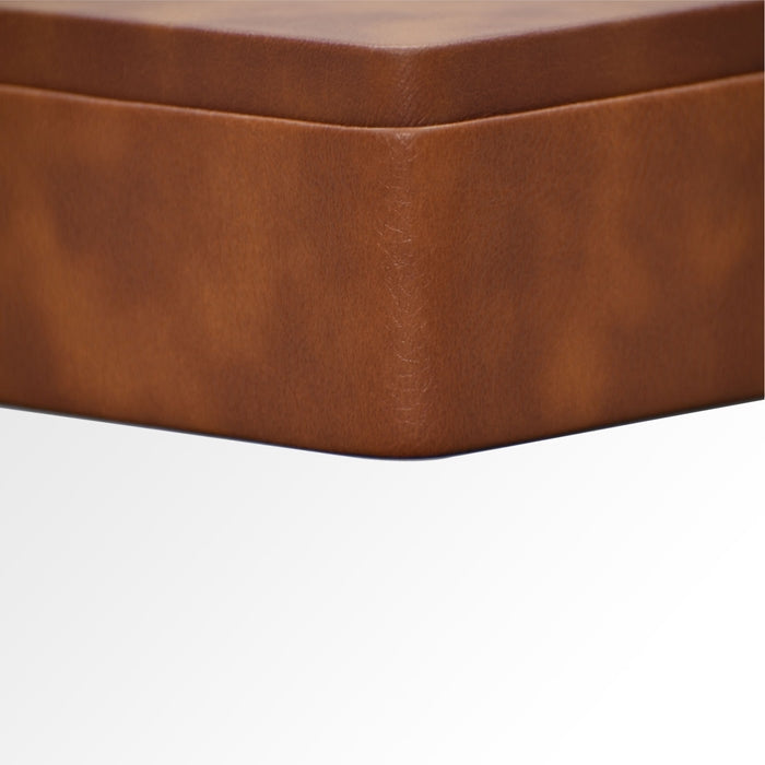 Unmet Desire Tissue Box Holder for Home and Office in Premium Faux Leather | Size: 9.5 x 4.5 x 2.5(H) Inches | Classic |Tan