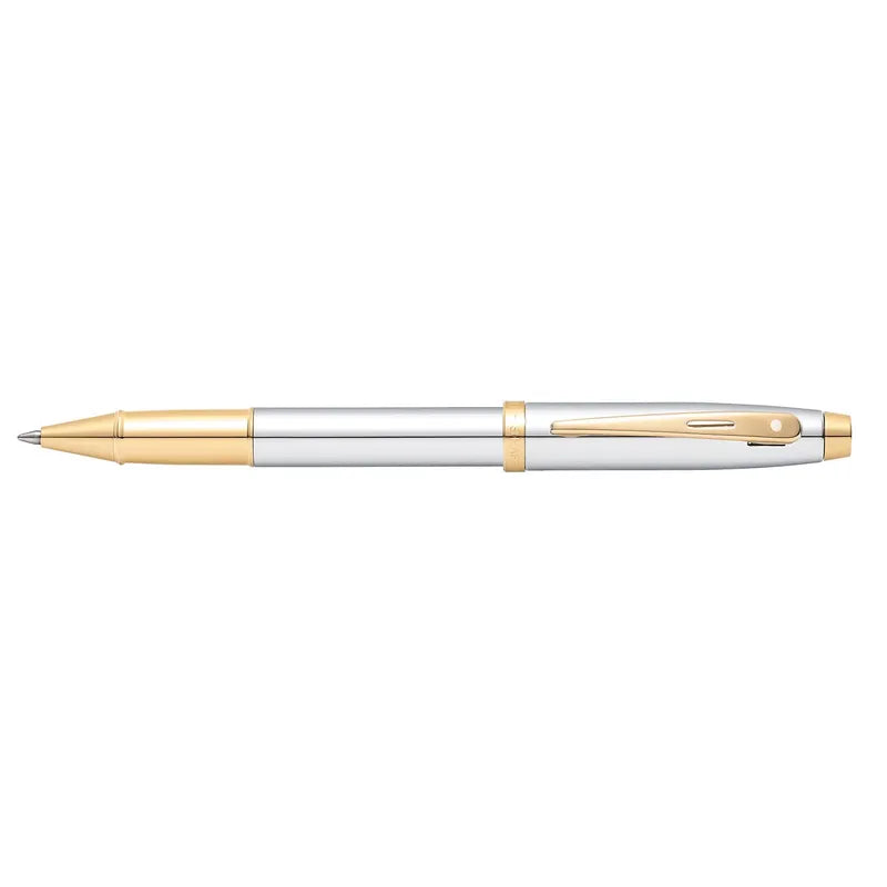 Sheaffer 9340 Gift 100 Bright Chrome with Gold Tone Trim Rollerball Pen