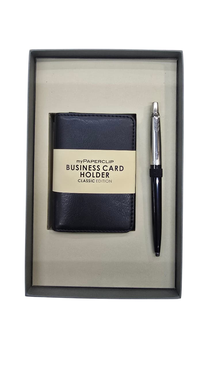 PARKER x myPAPERCLIP/ PARKER JOTTER BALL PEN WITH BUSINESS CARD HOLDER | GIFT SET