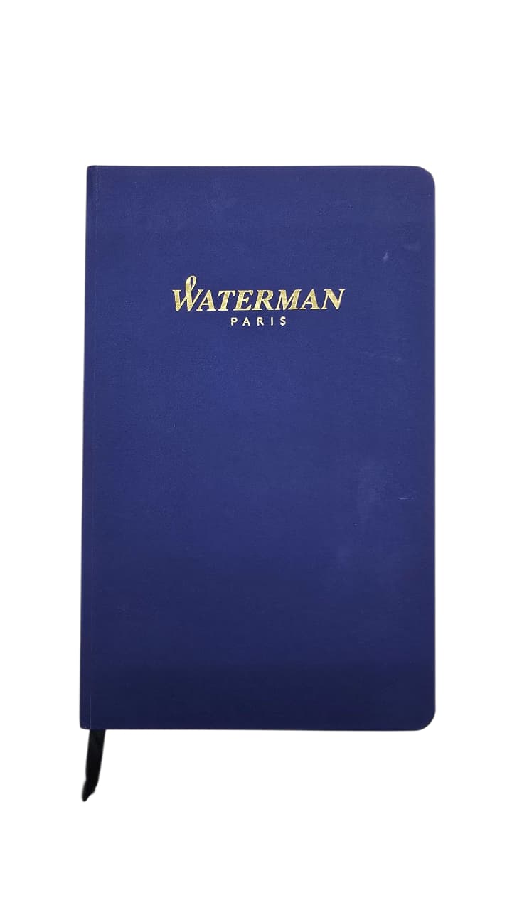 WATERMAN PHILEAS SHINY CHROME CHROME TRIM ROLLERBALL PEN WITH WATERMAN BLUE NOTEBOOK | GIFT SET