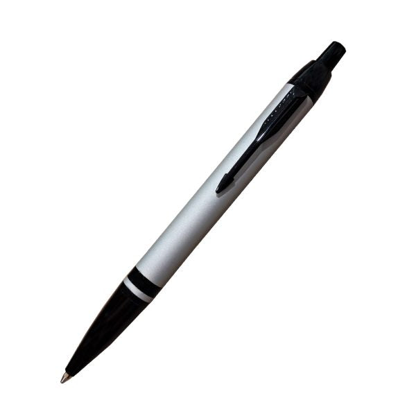 Parker Odyssey Dark Grey Black Metal Trim Ball Pen + Rollerball Pen Gift Set