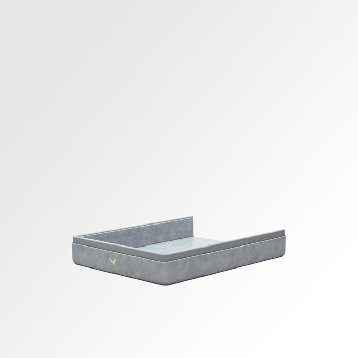 Unmet Desire A4 Paper Tray / Letter Tray | Faux Leather | Moderno | Grey