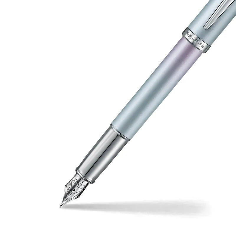 Sheaffer Expressions 100 9376 Blue and Pink Pearlised Gradient  with Chrome Trims Medium Nib Fountain Pen