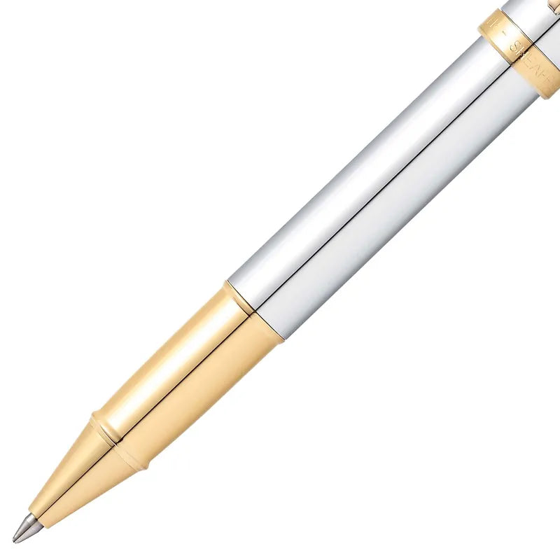 Sheaffer 9340 Gift 100 Bright Chrome with Gold Tone Trim Rollerball Pen