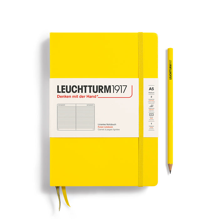 LEUCHTTURM1917 Lemon Yellow Medium (A5) Size Ruled