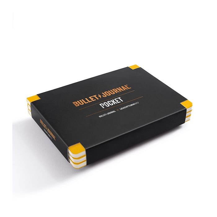 LEUCHTTURM1917 Bullet Journal Pocket, Yellow 24, pack of 3