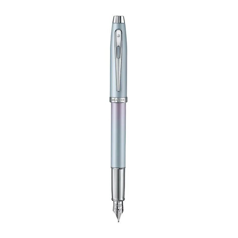Sheaffer Expressions 100 9376 Blue and Pink Pearlised Gradient  with Chrome Trims Medium Nib Fountain Pen
