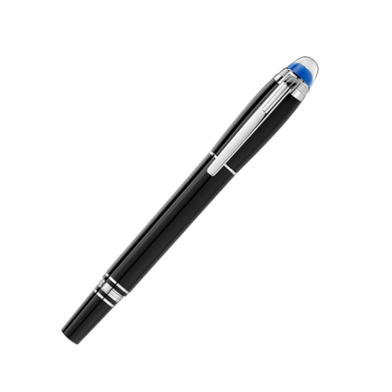 MONTBLANC STARWALKER BLACK PRECIOUS RESIN with PLATINUM-COATED TRIM FINELINER PEN - MB-132508