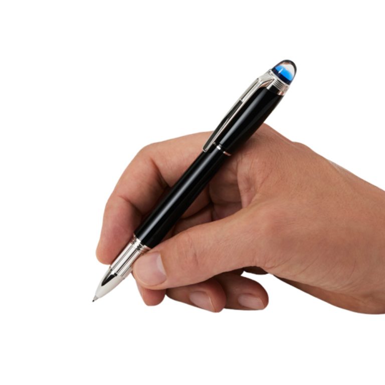 MONTBLANC STARWALKER BLACK PRECIOUS RESIN with PLATINUM-COATED TRIM FINELINER PEN - MB-132508