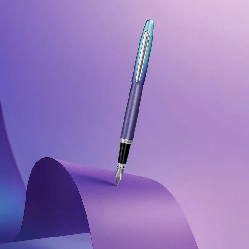 Sheaffer Expressions VFM 9430 Blue and Purple Pearlised Gradient with Chrome Trims Fountain Pen