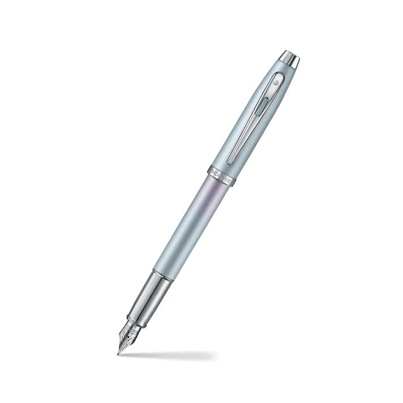 Sheaffer Expressions 100 9376 Blue and Pink Pearlised Gradient  with Chrome Trims Medium Nib Fountain Pen