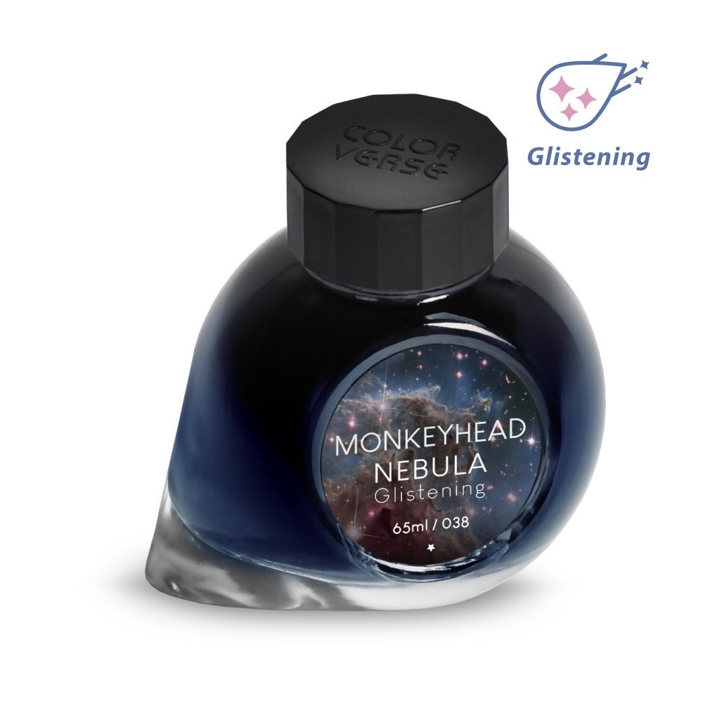 Colorverse | Blue | Fountain Pen Ink Bottled | Project Ink | Monkeyhead Nebula Glistening- 65ml.