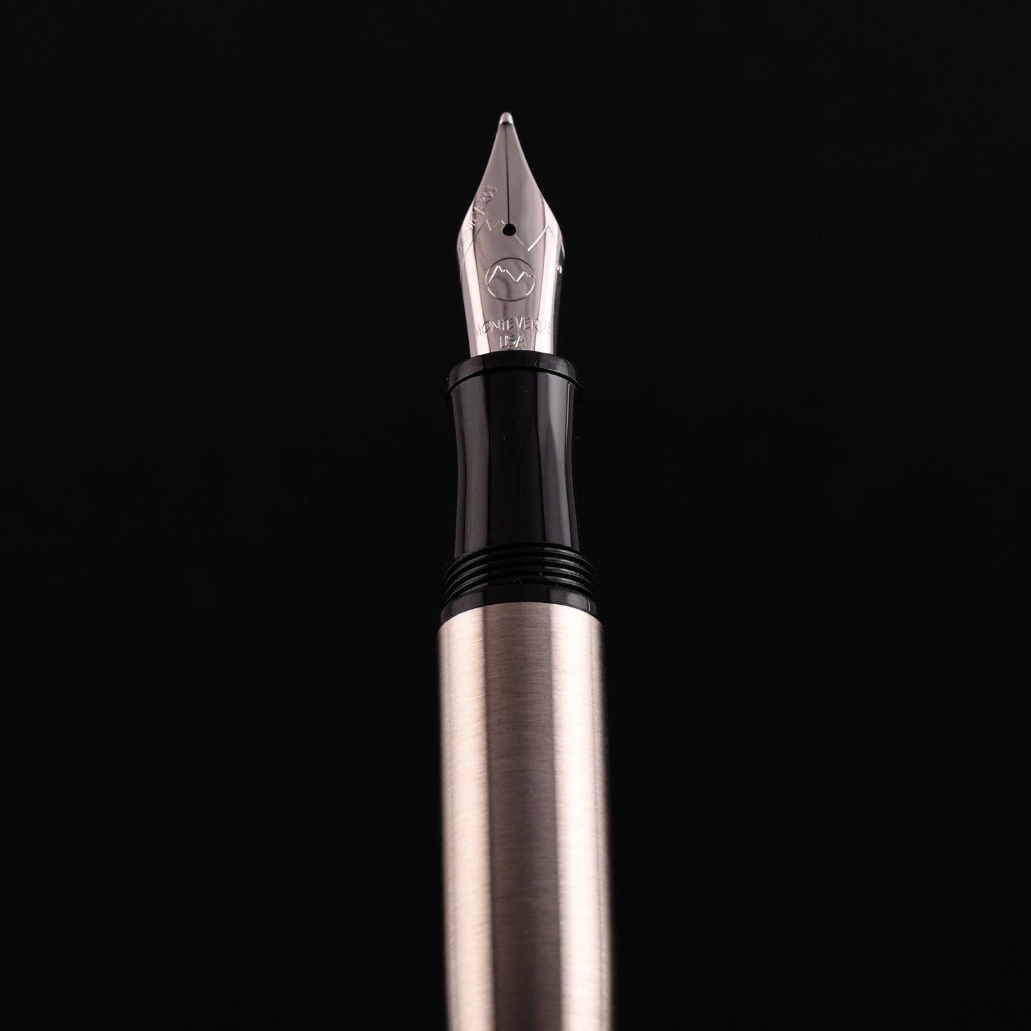Monteverde Aldo Domani Fountain Pen - Brushed Steel GT 12