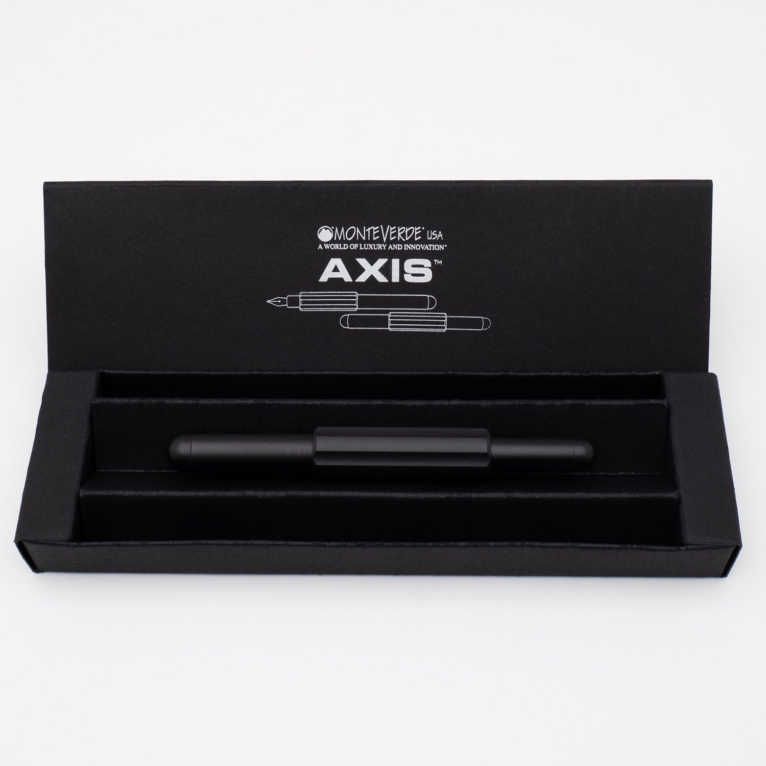 Monteverde Axis Fountain Pen - Matte Black