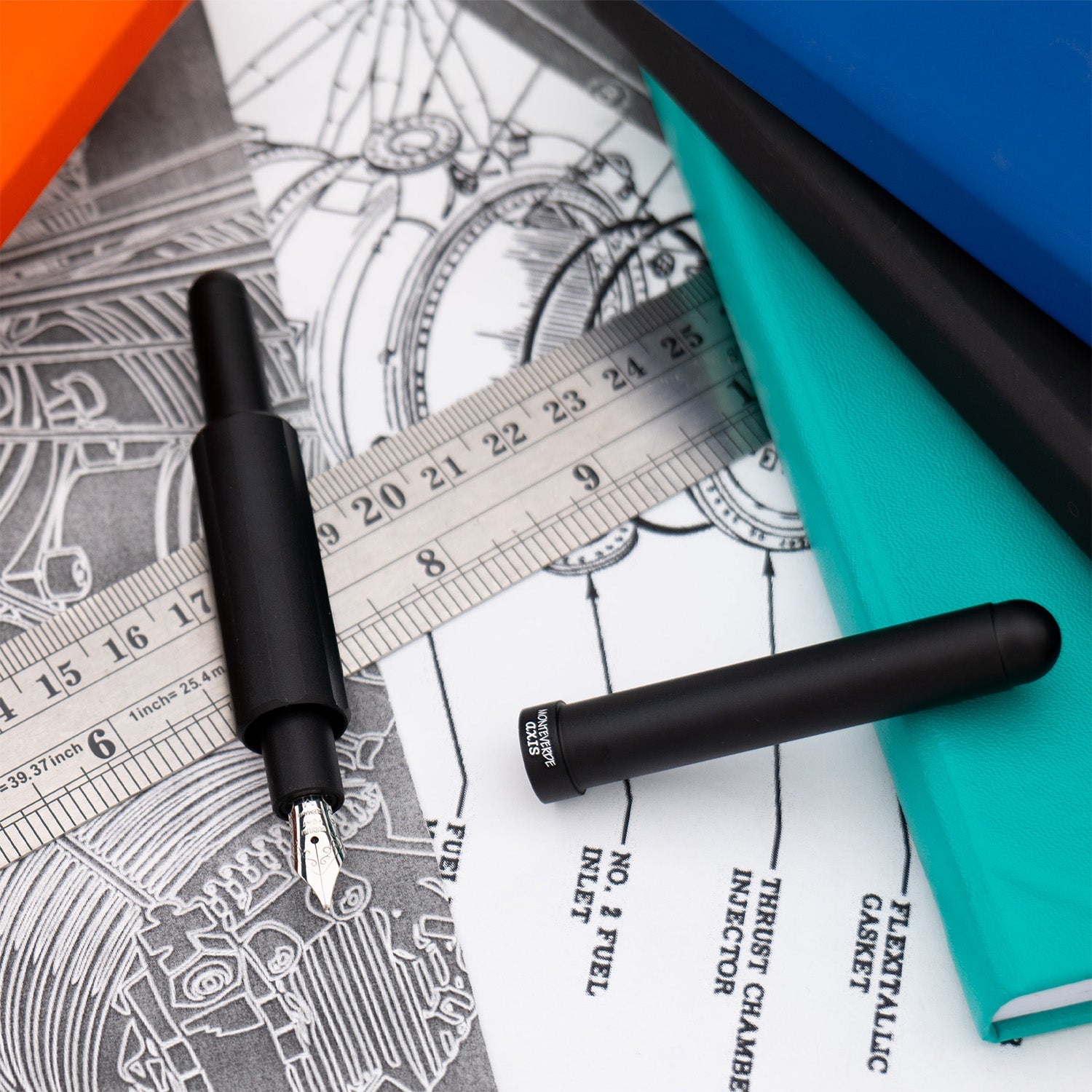 Monteverde Axis Fountain Pen - Matte Black