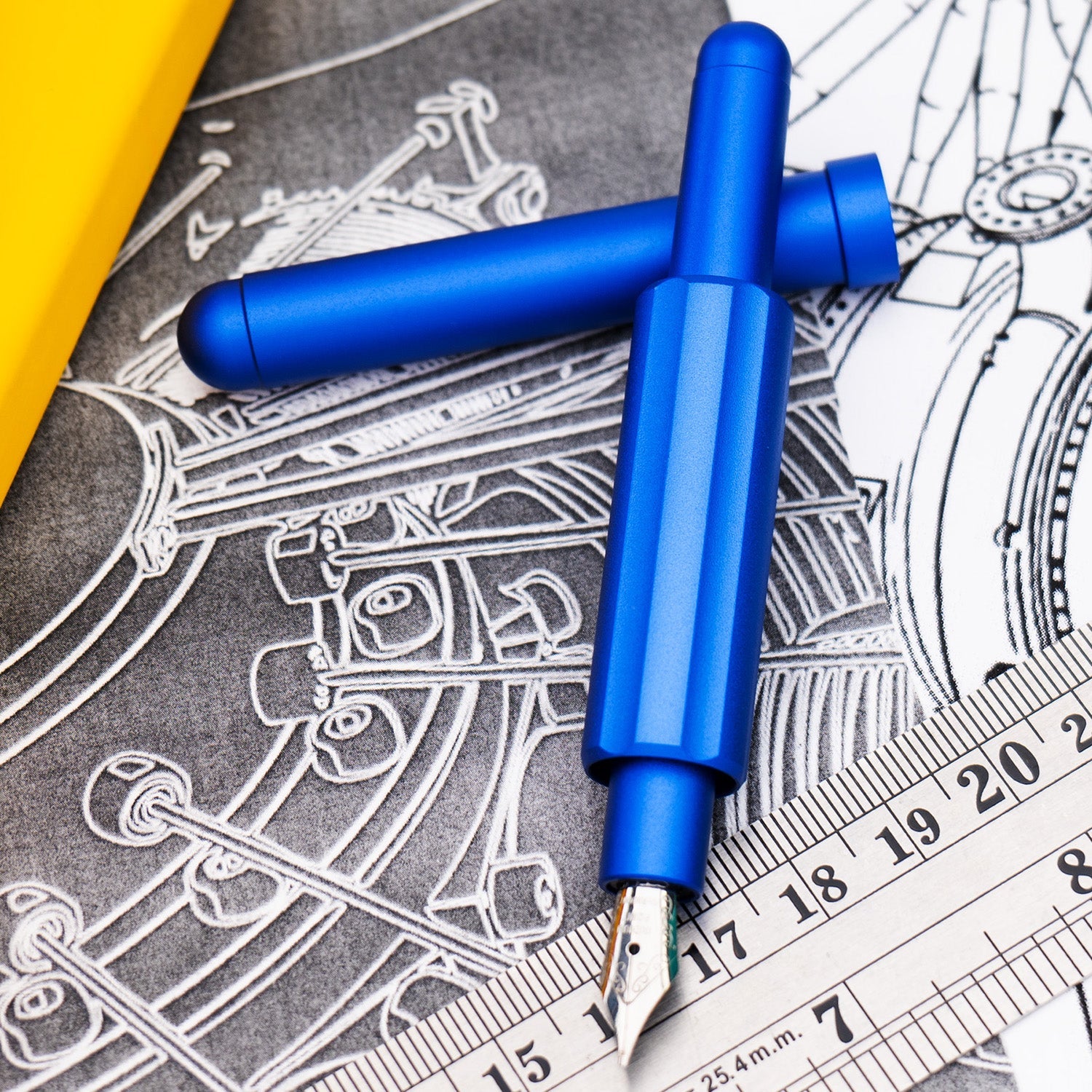 Monteverde Axis Fountain Pen - Matte Blue