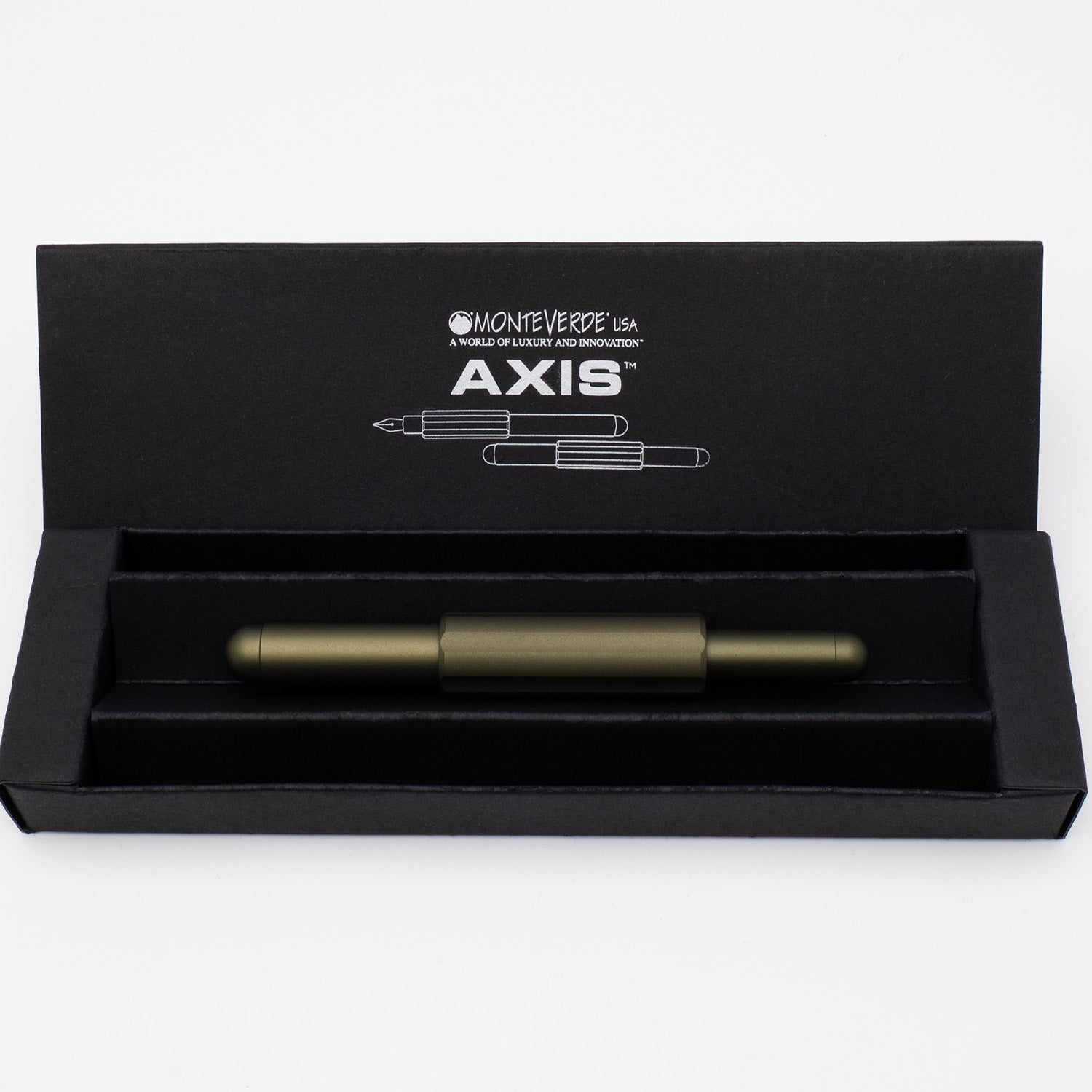 Monteverde Axis Fountain Pen - Matte Olive