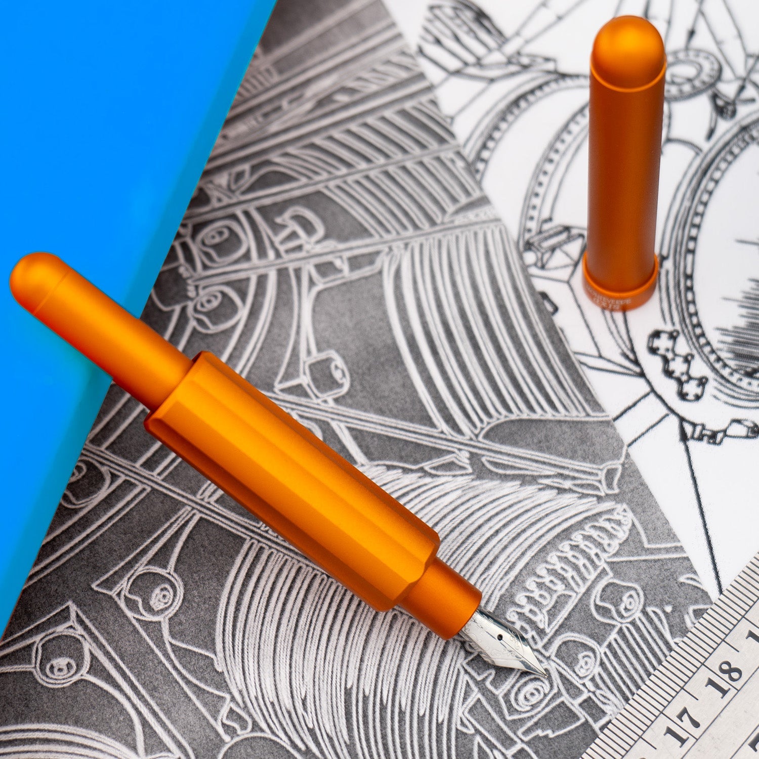 Monteverde Axis Fountain Pen - Matte Orange