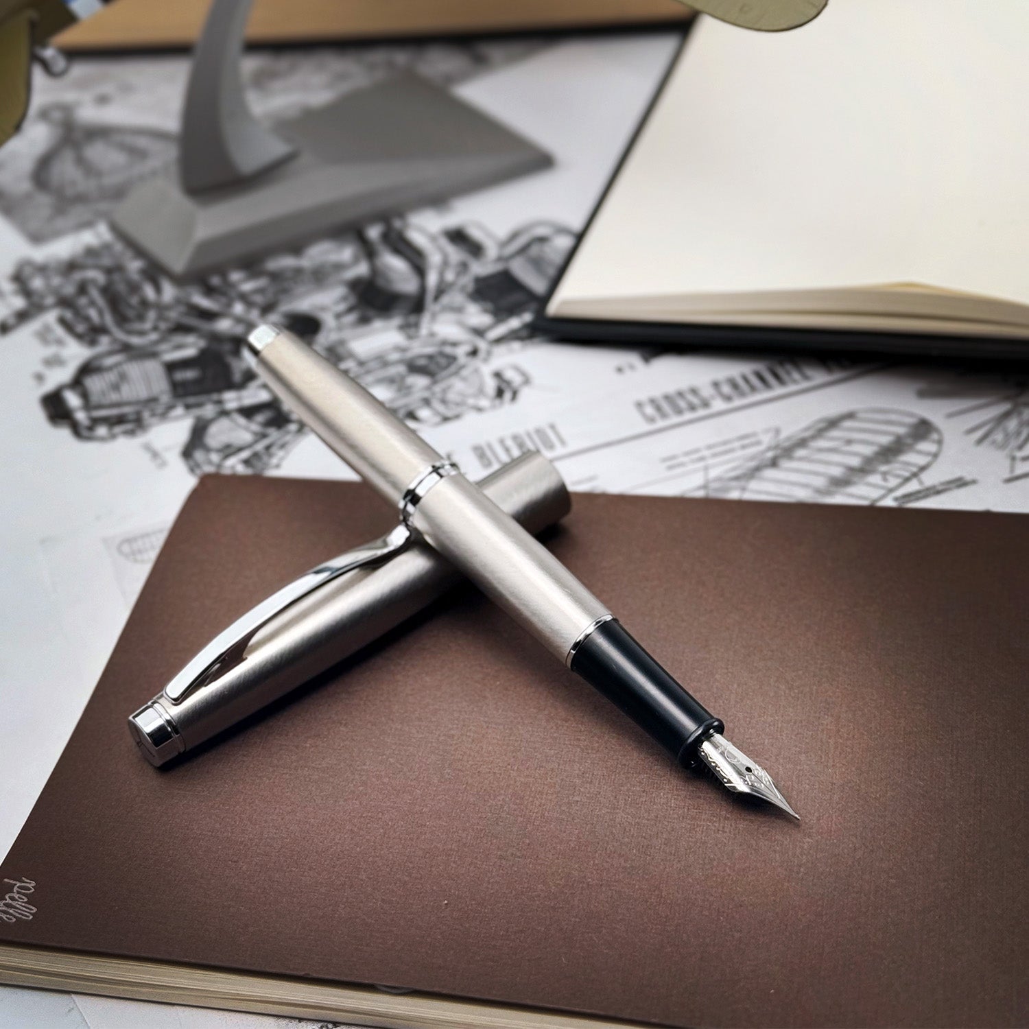 Monteverde Dakota Fountain Pen - Raw Flame CT