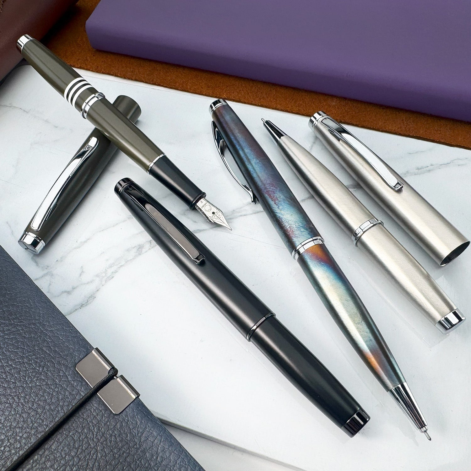 Monteverde Dakota Fountain Pen - Raw Flame CT