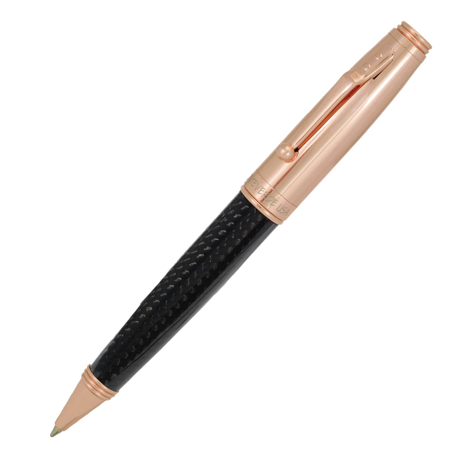 Monteverde Invincia Ball Pen - Rosegold & Carbon Fibre 1