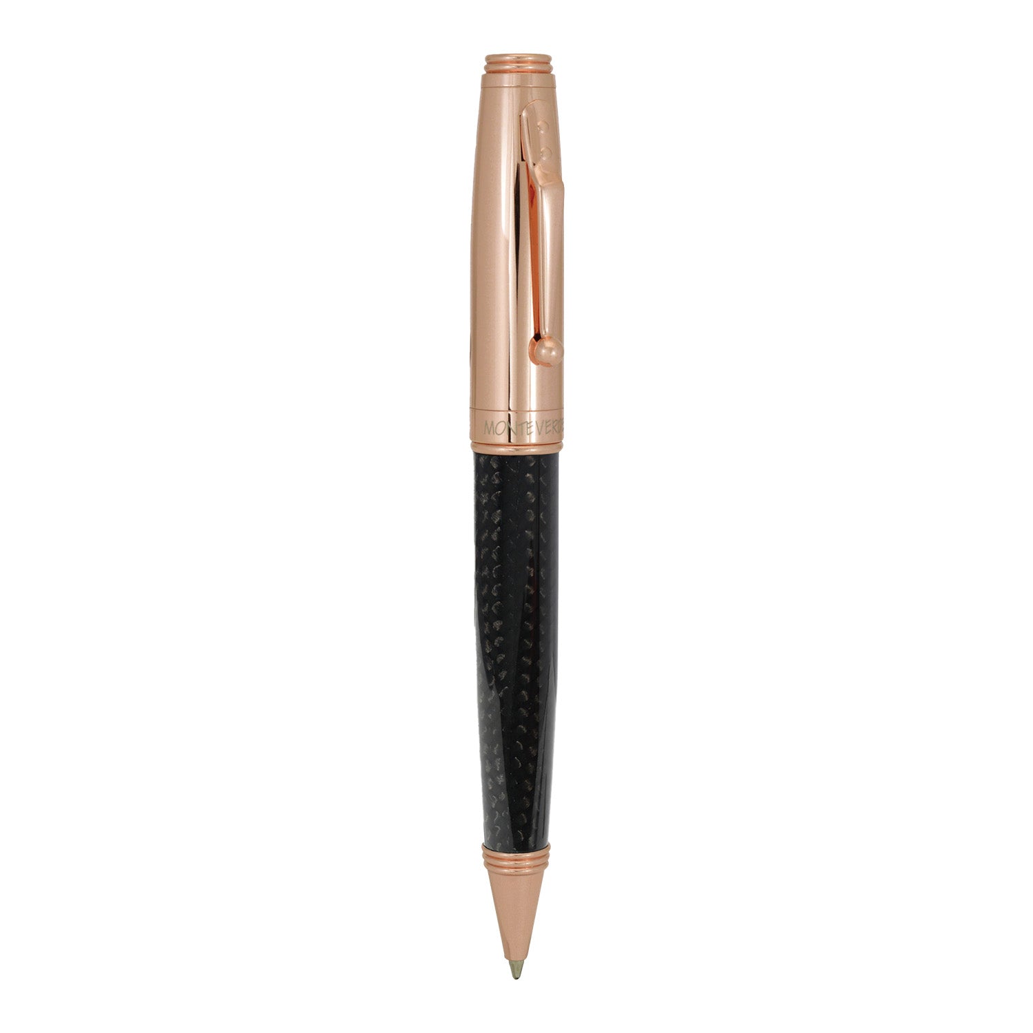Monteverde Invincia Ball Pen - Rosegold & Carbon Fibre 3